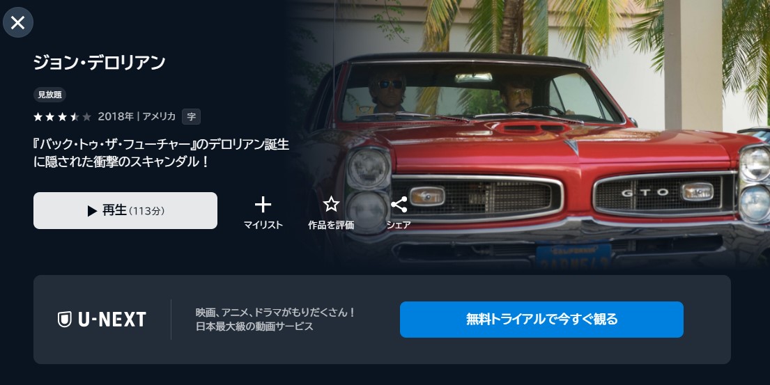 映画「ジョン・デロリアン」あらすじ・ネタバレ!感想や無料視聴の方法も紹介