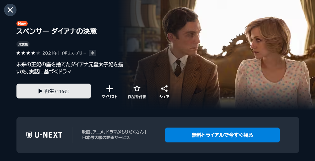映画「スペンサー　ダイアナの決意」あらすじ・ネタバレ！どこで見れる？配信サービスも解説